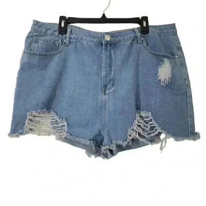 Nasty Gal Ripped Distressed High Rise Women's Shorts‎ 16 -sku 1482